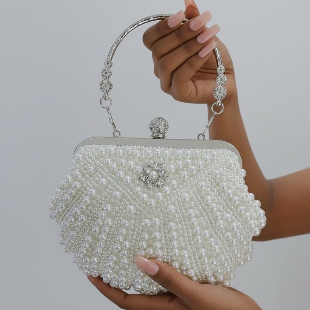 Pearl Radiance Shell Clutch