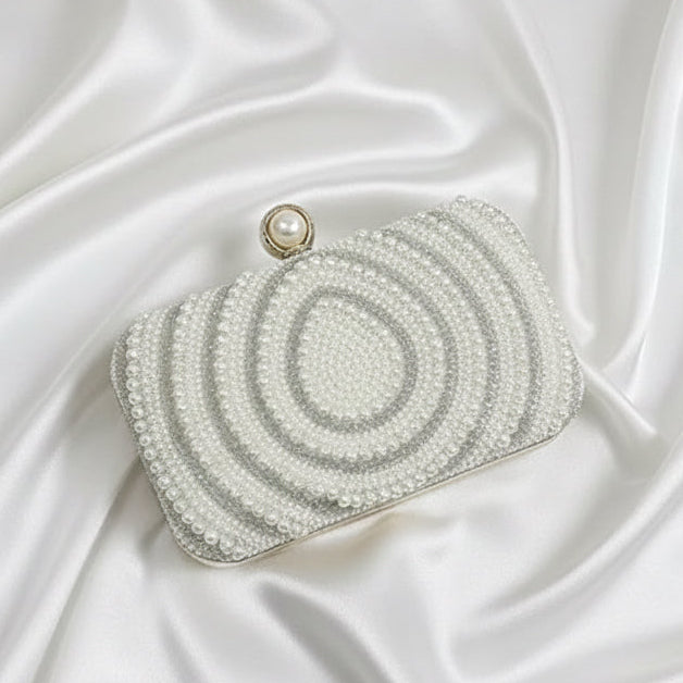Ivory Luxe Pearl Evening Clutch
